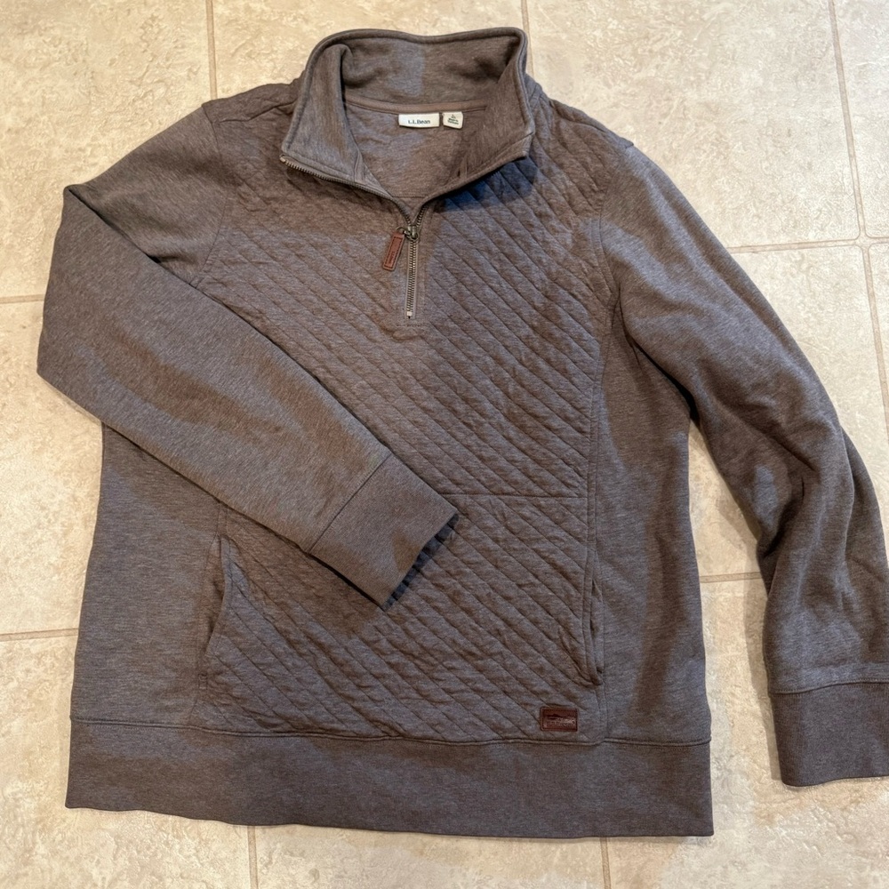 L.L. Bean brown quarter zip